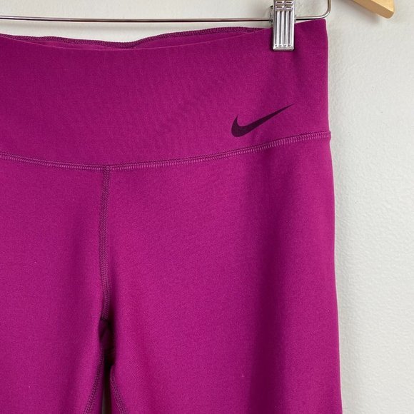 Nike Dri-Fit Power Legend Crop Legging S Magenta‎ Stretch Active Workout - Picture 2 of 11